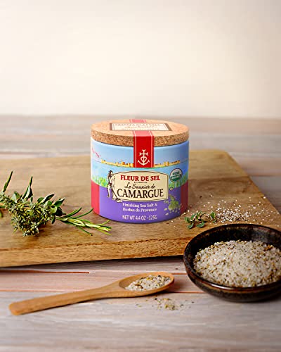 Le Saunier De Camargue Fleur De Sel (Sea Salt), 4.4 Oz, Herbes De Provence
