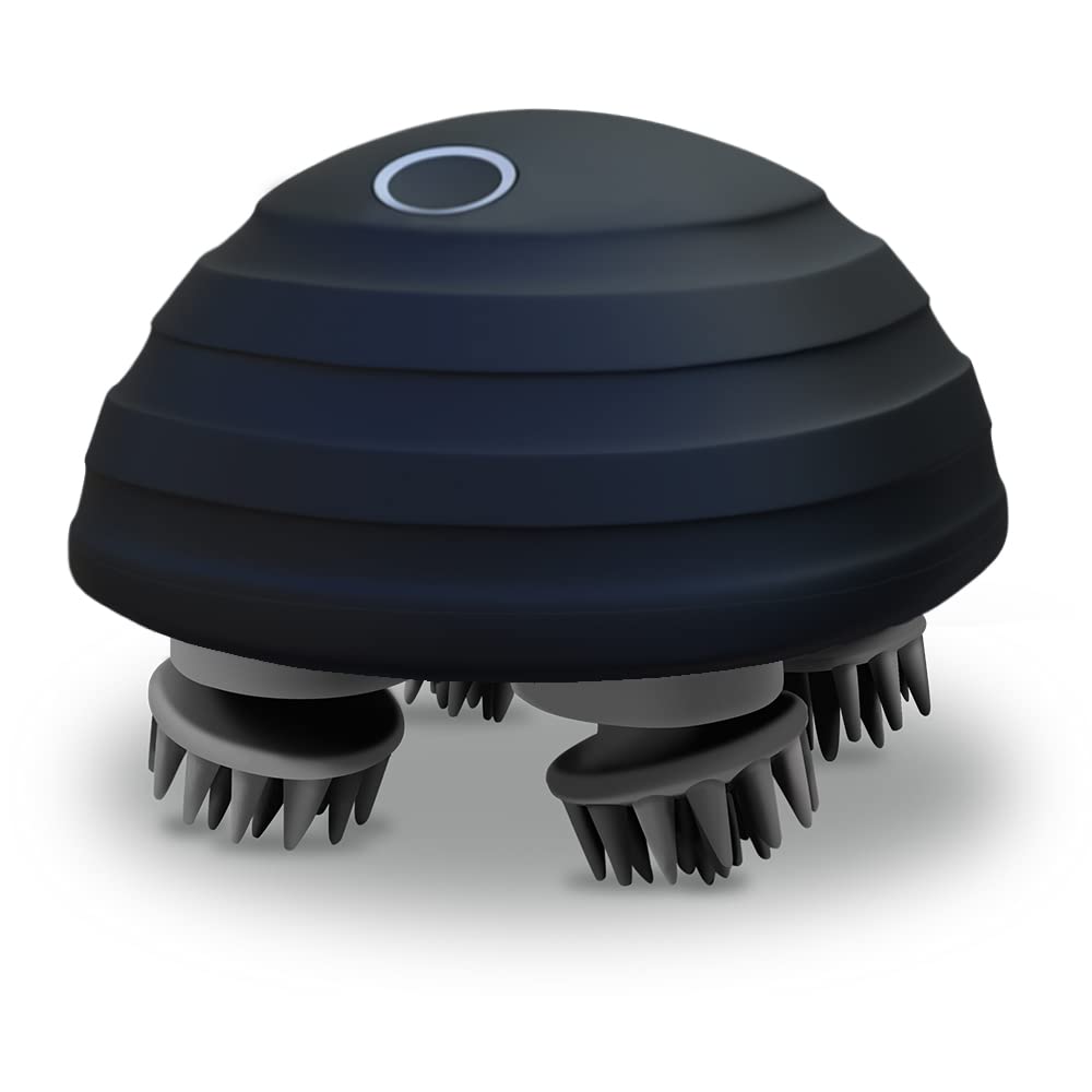 Chlovoe Electric Scalp Massager, Portable Handheld Ipx7 Waterproof Scalp Massager With 5 Kneading Modes And 96 Nodes For Body Re