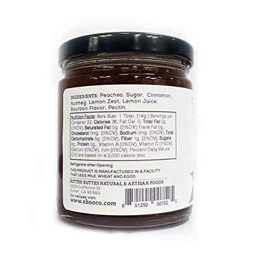 Sutter Buttes Peach spirit-inspired flavor Jam - 11.25 oz - Gourmet Fruit Spread