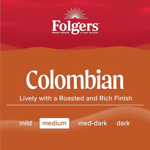 Folgers Colombian Medium Roast Coffee, 128 Keurig K-Cup Pods