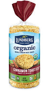 Lundberg Organic Brown Rice Cakes, Cinnamon Toast, 9.5Oz, Gluten-Free, Vegan, Whole Grain, Kosher, Usda Certified Organic, Non-G