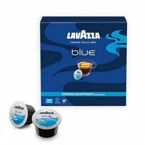Lavazza BLUE Espresso Decaffeinato Coffee compact pieces, Medium Roast, 100 Count, Model 8000070108004