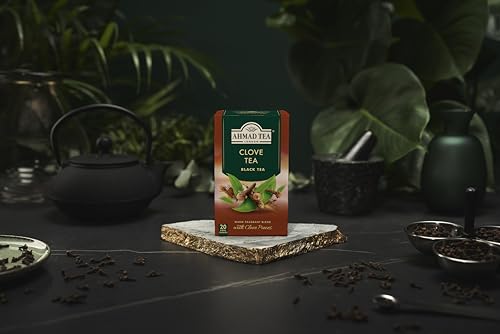 Ahmad Tea Black Tea, Clove Teabags, 20 Ct (Pack Of 6) - Caffeinated & Sugar-Free