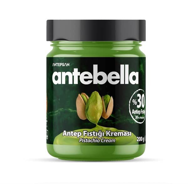Antebella Pistachio Nut Butter, 30% Pistachio, 200g/7.05oz, No Palm Oil, Perfect for Spreading