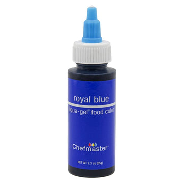 Chefmaster Royal Blue Liqua-Gel® Food Coloring | Vibrant Color | Professional-Grade Dye For Icing, Frosting, Fondant | Baking & Decorating | Fade-Resistant | Easy-To-Use | Made In Usa | 2.3 Oz