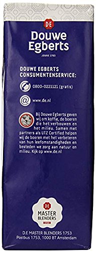 Douwe Egberts Decaffeinated Ground Coffee - Medium Roast, Rich Flavor, 8.8 Ounce