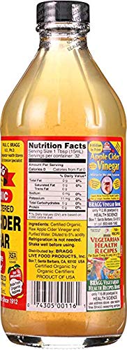 Bragg Organic Apple Cider Vinegar, 16 Fl Oz, Pack of 2