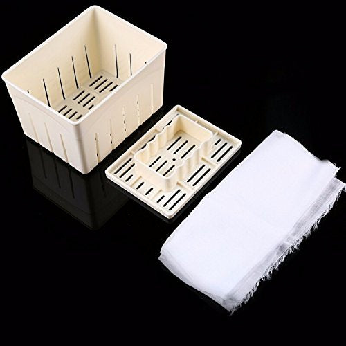 Mangocore Ivory Tofu Press Mould Kit - DIY Homemade Tofu Maker with Cheese Cloth, Kitchen Tool for Perfectly Pressed Tofu