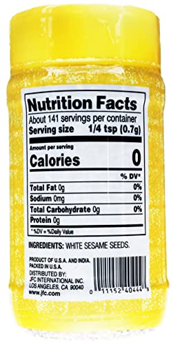 J-BASKET Roasted Sesame Seed, White, 3.5 Ounce (Pack of 12)