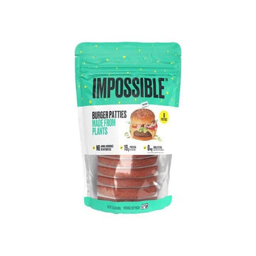 Ready Set Gourmet Impossible Burger Patties - Gluten Free, Halal - 4 Pack (1/4lb Each) - 19g Protein, No Animal s or s