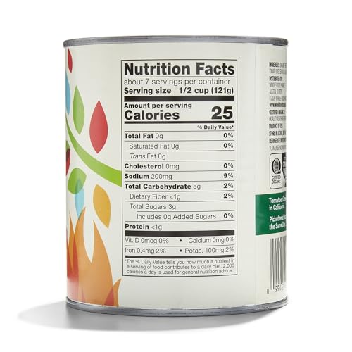 365 by Whole Foods Market Organic Fire Roasted Diced Tomatoes, 28 Ounce, 1.75 Pound Pack
