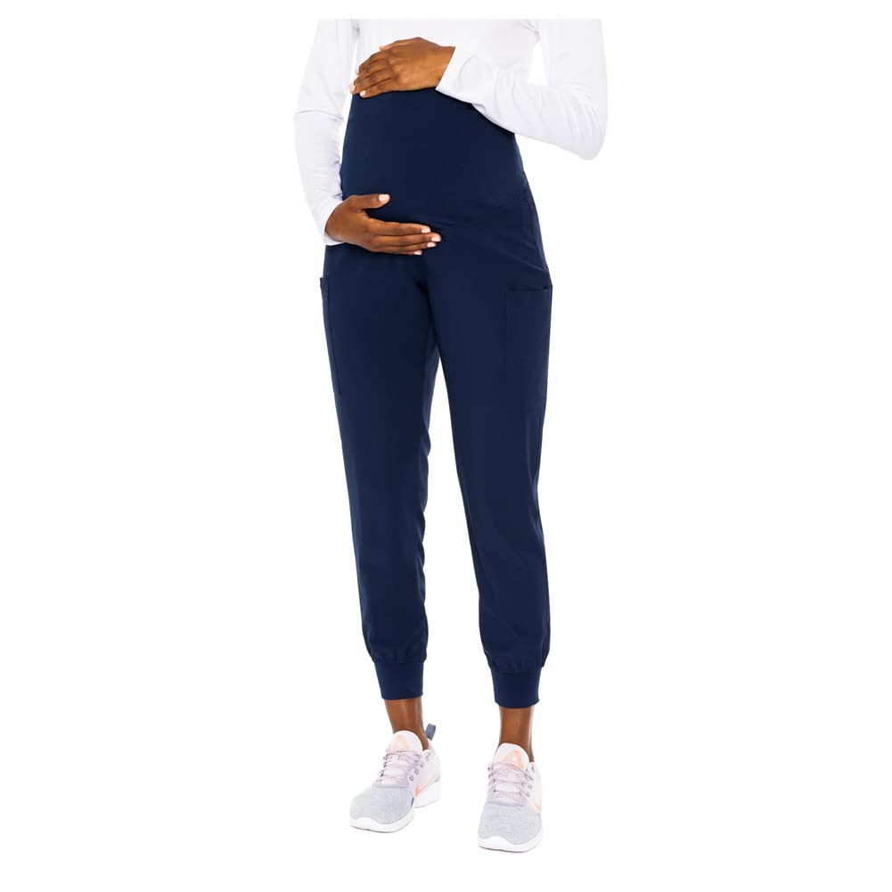 Med Couture Womens Maternity Jogger Pant, Navy, 3X-Large