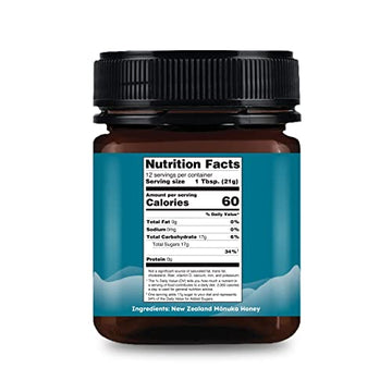 Melora Raw Manuka Honey From New Zealand | Umf 15+ | Mgo 525+ | 8.8 Oz Jar | Safe For Skin Care | Edible & Healthy Sugar Alterna