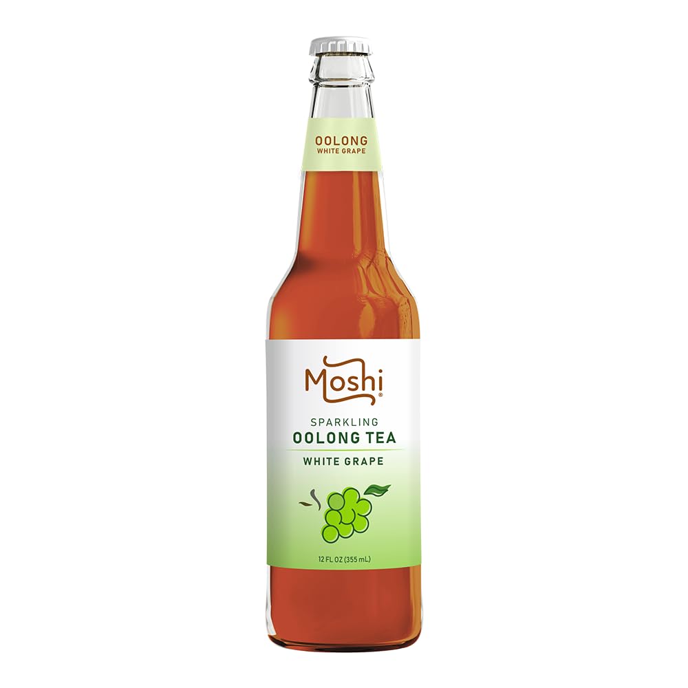 Moshi Sparkling Drinks - White Grape Oolong Tea - 12 Bottles