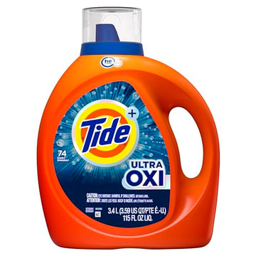 Tide Ultra Oxi Laundry Detergent Liquid Soap, 74 Loads, 115 Fl Oz, He Compatible