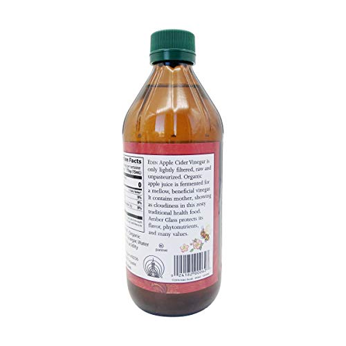 Eden Organic Apple Cider Vinegar, Raw & Unpasteurized with Mother, 16 Fl Oz, Glass Bottle