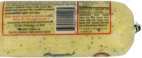 Food Merchants Organic Polenta Basil Garlic 18 Oz