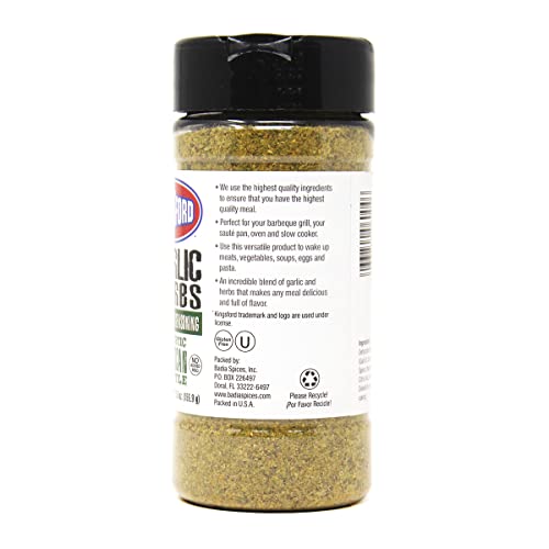 Kingsford Badia Garlic & Herbs All-Purpose Seasoning 5.5 Oz (Pack Of 6)