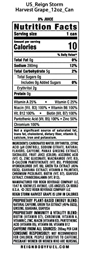 REIGN Storm Energy Drink, Harvest G , 12 Fl Oz, Pack of 12, 12 Servings