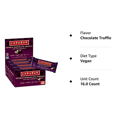 Larabar Double Chocolate Truffle, Gluten Free Vegan Fruit & Nut Bars, 16 Ct