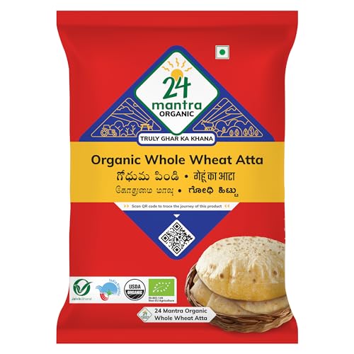 24 Mantra Organic Whole Wheat Atta Top-Grade 1Kg