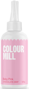 Colour Mill Chocolate Drip Easy-Melt Drizzle for Desserts, 125 Grams Baby Pink
