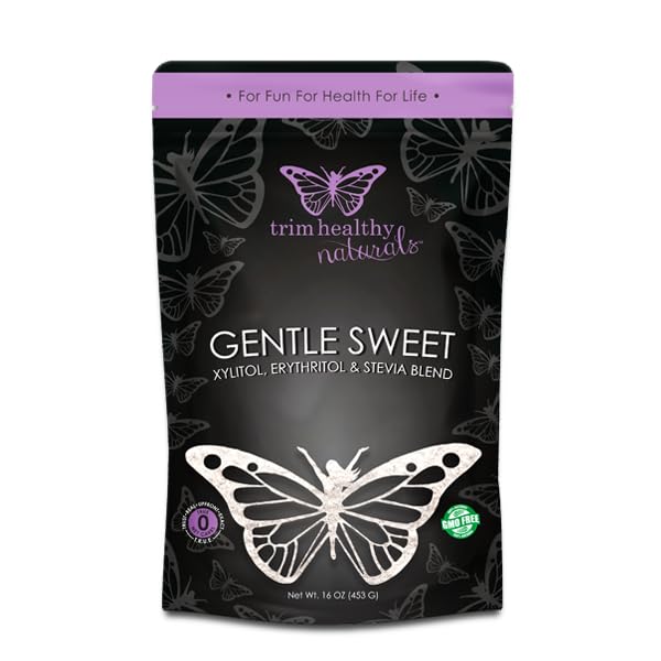 Trim Healthy Naturals Gentle Sweet Xylitol Erythritol Stevia Blend Sugar-Free Sweetener 16 Oz