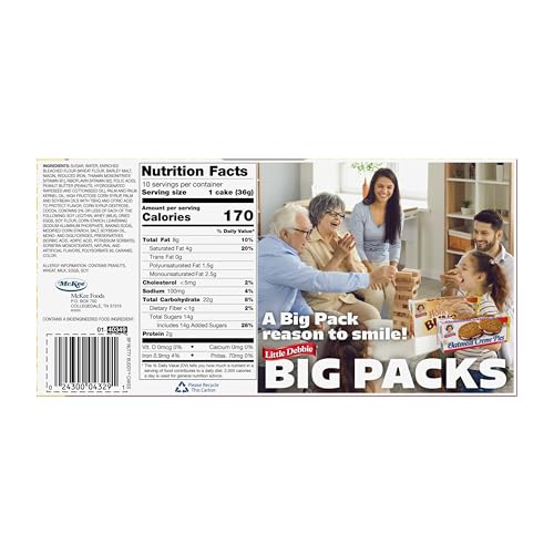 Little Debbie Nutty Buddy Cake, 12.68 Oz Box, Pack of 1, Perfect for Snacking