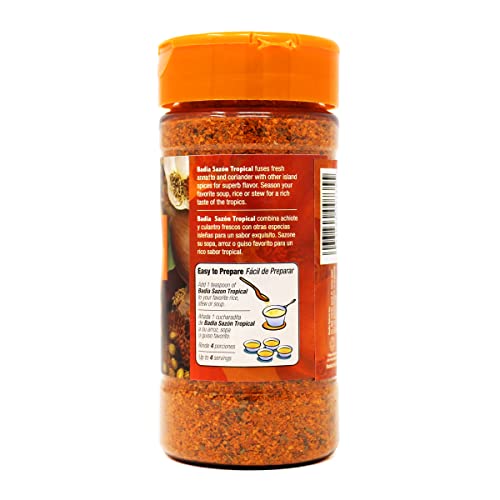 Badia Sazon Tropical With Coriander And Annatto, 6.75 Ounce (Pack Of 6)