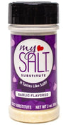 Mysalt Garlic Flavored Salt Substitute - Great For Sprinkling On Steamed Veggies, Rubbing On Meat And Poultry And Seasonings