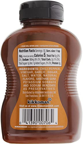 Kikkoman Sauce Chili Hot Sriracha, 10.6 Oz