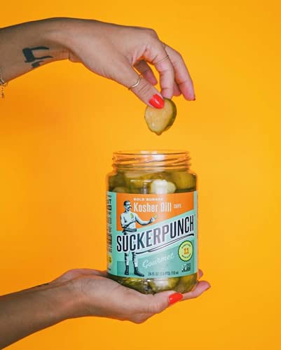 SuckerPunch Fiery Arbol Garlic Dill Pickle Spears 24 Ounce, 2-Pack