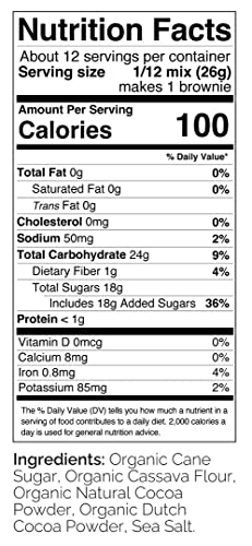 Ottos Naturals Classic Brownie Mix - Organic Gluten-Free Nut Free Non-Gmo Verified Made With Organic Cassava Flour - 11.1 Ounce