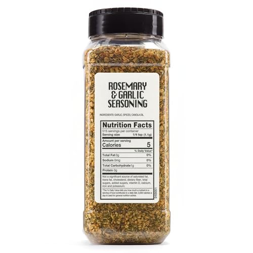 Sauer's Rosemary & Garlic Seasoning - 20 Ounce (Pack of 1) - Flavorful Blend for Cooking and Grilling