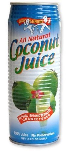 AMY & BRIAN JUICE COCONUT YNG NO PULP, 17.5 FO, PK- 12