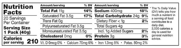 Sandwich Crackers ToastChee Cheddar Cheese, 1.41 oz., 40 pack