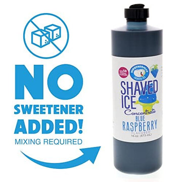 Hypothermias Blue Raspberry Hawaiian Snow Cone Unsweetened Flavor Concentrate,16 Fl Oz Size (Must Add Sugar And Water)
