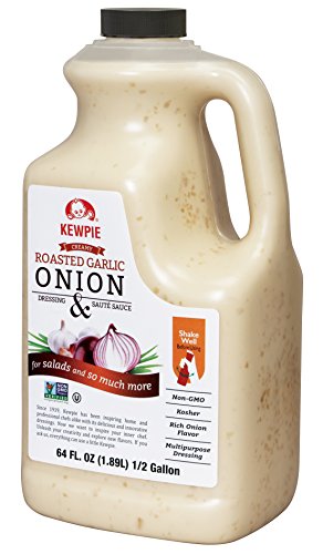 Kewpie Roasted Garlic Onion Dressing & Sauce, 64 Fl Oz - Flavorful Salad Dressing & Marinade, Perfect for Cooking and Dipping
