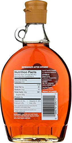 Shady Maple Farms Maple Syrup, Og, Gr A, Dk, Gl, 12.70-Ounce