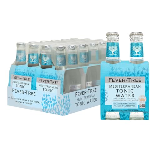 Fever-Tree Mediterranean Tonic Water - Premium Mixer - 200 ML Bottles - Pack of 24 - Naturally Sourced Ingredients