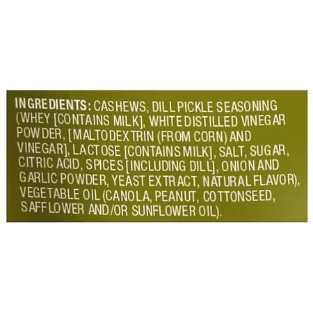 Everything Bagel Seasoned, Dill Pickle, Sriracha Ranch Hot Spicy Flavored Whole Cashew Nut Varity Mix, 1, 8 Oz Bag Each, Roasted