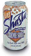 Shasta Diet Cream Soda, 12 Fl Oz (Pack of 24), Cream/Off-White
