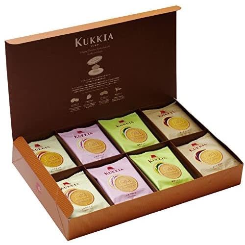 Kukkia Cookies 32 Pieces 4 Flavors Chocolate, Strawberry, Dark Chocolate, Matcha Green Tea