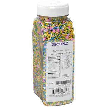 Decopac Spring Fusion Mix Candy Sprinkles, 26Oz, Fancy Sprinkles In Handheld Container, Edible Sprinkles For Celebration Cakes, Cupcakes, Cookies And Donuts