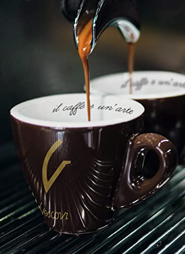 V Vescovi Moka Crema | Premium Italian Ground Espresso | Medium Roast | For Moka, French Press, Pour Over | 8.8 Oz / 250G