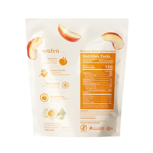 Tru Fru Nature'S Peaches Hyper-Dried Fresh In Crme, Premium Gourmet Freeze Dried Snack, 4.2 Oz