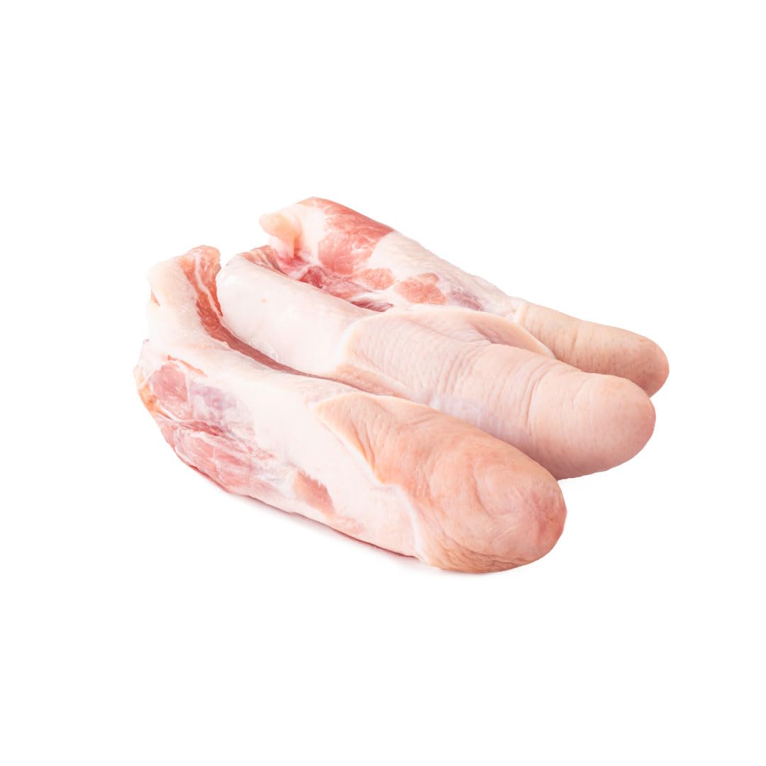 Raw Cured Pork Tails, Net Weight 16oz (1lb) Vacuum Pack Bag, Great For Jamaican Stew Peas With Pig Tails Recipe Along With Other