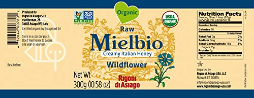 Rigoni di Asiago Organic Wildflower Creamy Honey, 10.58 Ounce, Pack of 1