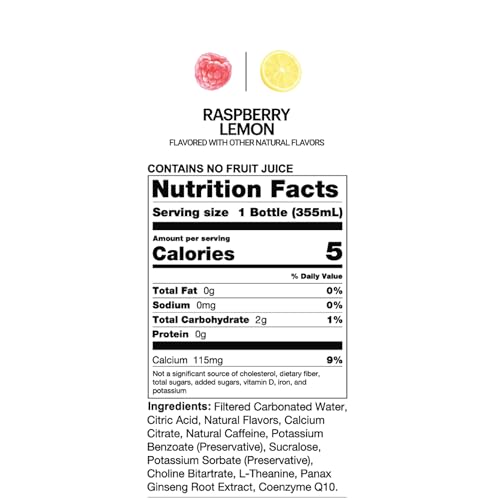 UPTIME Energy Drink, Raspberry Lemon, 12 Pack, Sugar Free, 12 Fl Oz Cans, 142mg Natural Caffeine