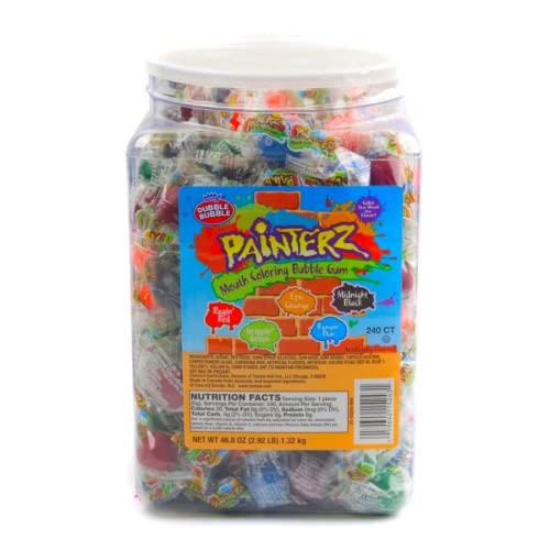 Dubble Bubble Discomfort-Reducingterz Mouth Coloring Bubble Gum - Tub Of 240
